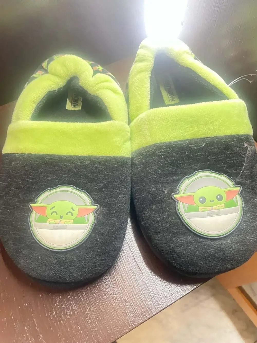 Star Wars The Mandalorian Grogu Baby Yoda Plush Slippers Size 2